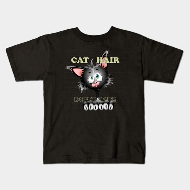 Cat hair Kids T-Shirt by PASSIONANDPASSION